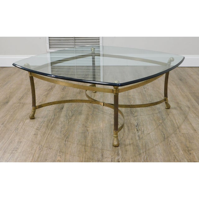 Vintage Brass Base Glass Top Coffee Table Chairish