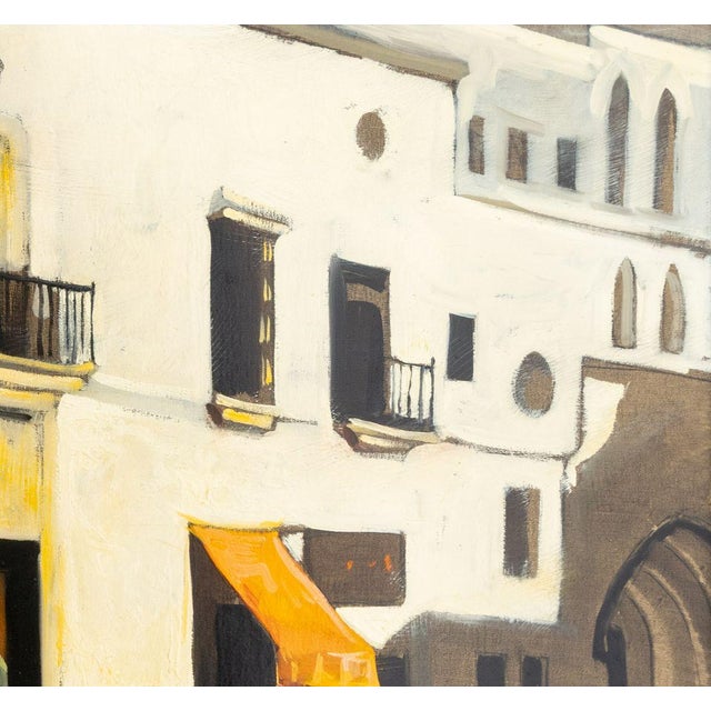 Postmodern m.w. Huggins "La Blanco" Oil on Canvas For Sale - Image 3 of 9