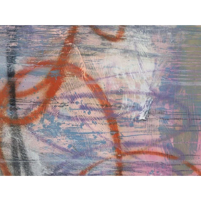 Plastic Mirtha Moreno Abstract Expressionist Painting on Panel Titled "Social Distance"" 2020 For Sale - Image 7 of 12
