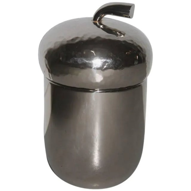 Silver Italian Acorn Icebox, 1950s For Sale - Image 8 of 8