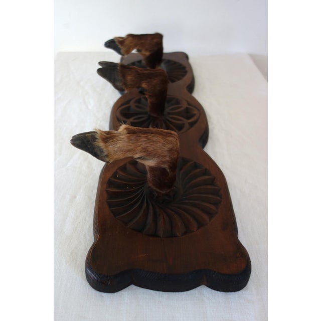 1960s Vintage Wall-Mounted Coat Rack with Deer Hooves, 1960s For Sale - Image 5 of 12
