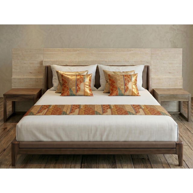 Japanese Ceremonial Silk Bed Runner Set by Renaras, Set of 5 For Sale - Image 11 of 11