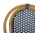 Metal French Bistro Stacking Armchair in Navy & White - a Pair For Sale - Image 7 of 10