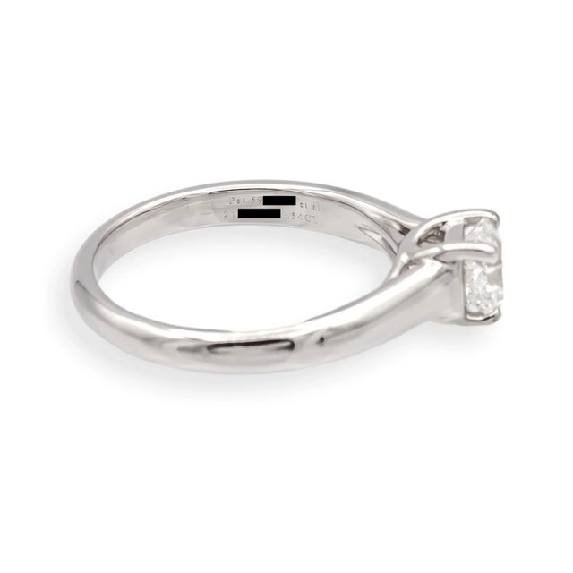 Metal Tiffany & Co. .54 Ct Lucida Cut Diamond Engagement Ring G-H, Vvs2-Vs1 Igi Cert, Size 4.5 For Sale - Image 7 of 12