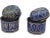 Mid 20th Century Moroccan Blue Fez-Ceramic Lidded Jars- 2 Pieces For Sale - Image 4 of 7