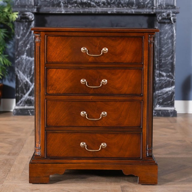Wood Niagara Furniture Two Drawer Mahogany File Cabinet For Sale - Image 7 of 11