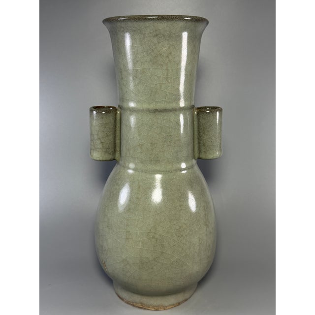 Chinese Longquan Celadon Arrow Vase, Collectible Decorative Vase For Sale - Image 4 of 6