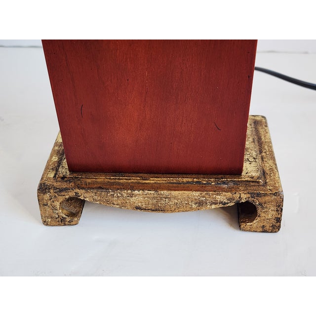 Vintage Bombay Company Elephant Motif Gilded Table Lamp For Sale - Image 11 of 13