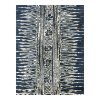 Lee Jofa Indian Zag 4 1/2 Yards Cotton Blend Fabric Blue For Sale