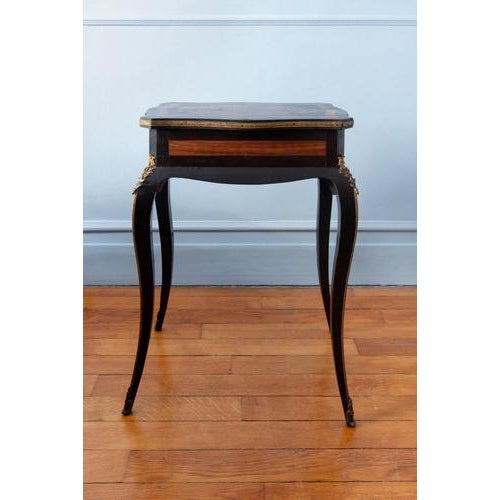 French Dressing Table with Cube Parquetry, 1800s For Sale - Image 5 of 15