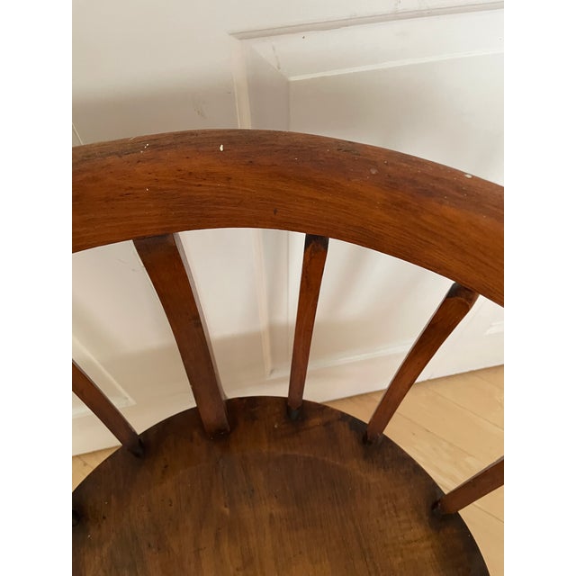 Antique Round Barrel Back Spindle Chair For Sale - Image 11 of 12