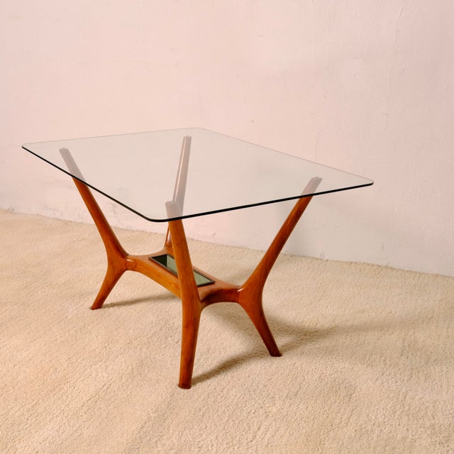 Coffee Table with a Glass Top, Italy, 1950s For Sale - Image 6 of 16