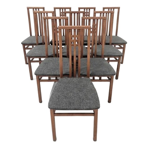 Modern 20th Century Ims SRL Italian High Back Dining Chairs For Sale