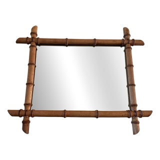 Bamboo Rectangular Mirror, 1970 For Sale