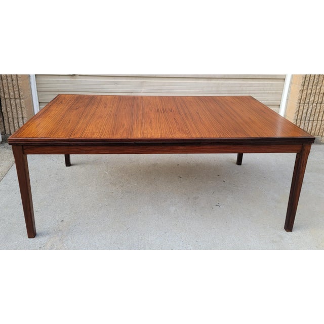 Mid-Century Modern 126" Long Mid 20th Century Arne Vodder for Sigh & Sons Danish Modern Rosewood Extension Dining Table For Sale - Image 3 of 10