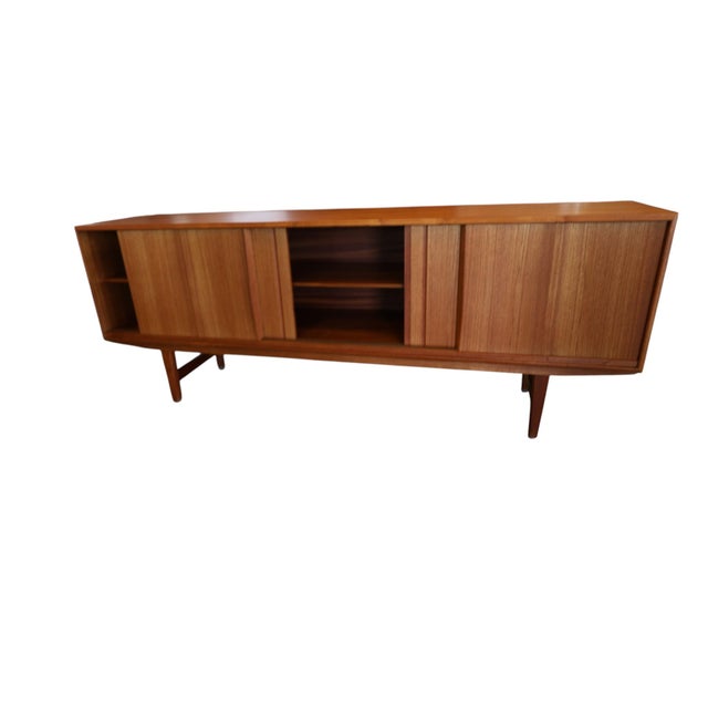 Mid-Century Modern Danish Sideboard in Teak with Sliding Doors by E. W. Bach for Sejling Skabe, 1960s For Sale - Image 3 of 16