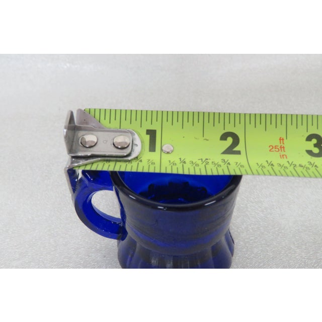 Cobalt Blue Mini Beer Shot Cup Toothpick Holder For Sale - Image 10 of 12