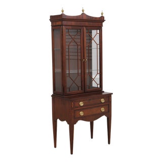 Jasper Federal Mahogany Secretary Desk Bookcase For Sale