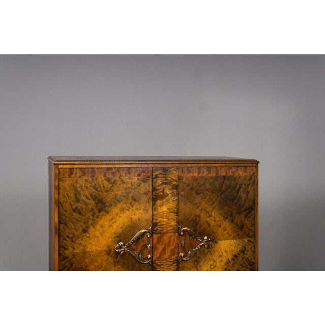 Wood Art Nouveau Highboard in Birch For Sale - Image 7 of 18