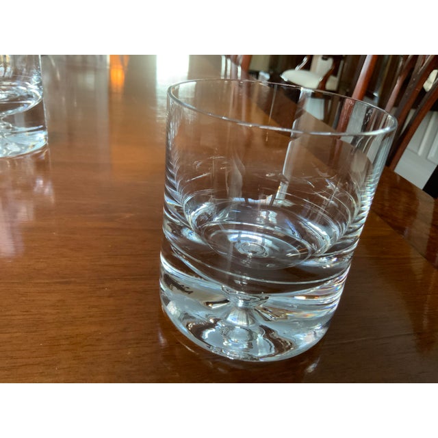 Contemporary 1980s Double Old Fashion Floating Bubble /Rock Glasses- Set of 6 For Sale - Image 3 of 9