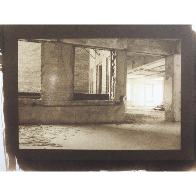 Shabby Chic Late 20th Century Abandoned Buildings Architectural Sepia Cyanotype Photograph - A Pair For Sale - Image 3 of 3