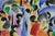 Modern Françoise Galle, Abstract Genre Scene, 1940, Pastel on Paper For Sale - Image 3 of 6