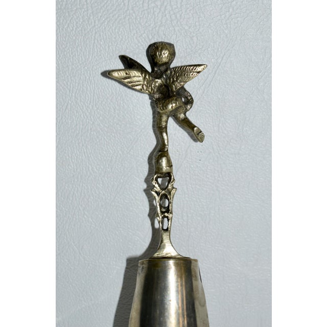 Silver Antique Silver Figural Winged Cherub Salt Spoon For Sale - Image 8 of 13