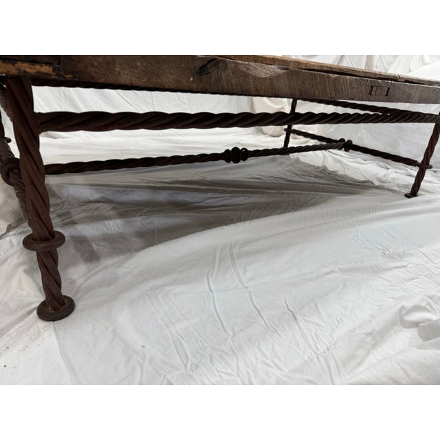 Rustic 1980s Rustic One of a Kind Large Coffee Table For Sale - Image 3 of 11