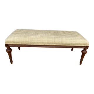 Lewis Mittman Upholstered Neimours Bench For Sale
