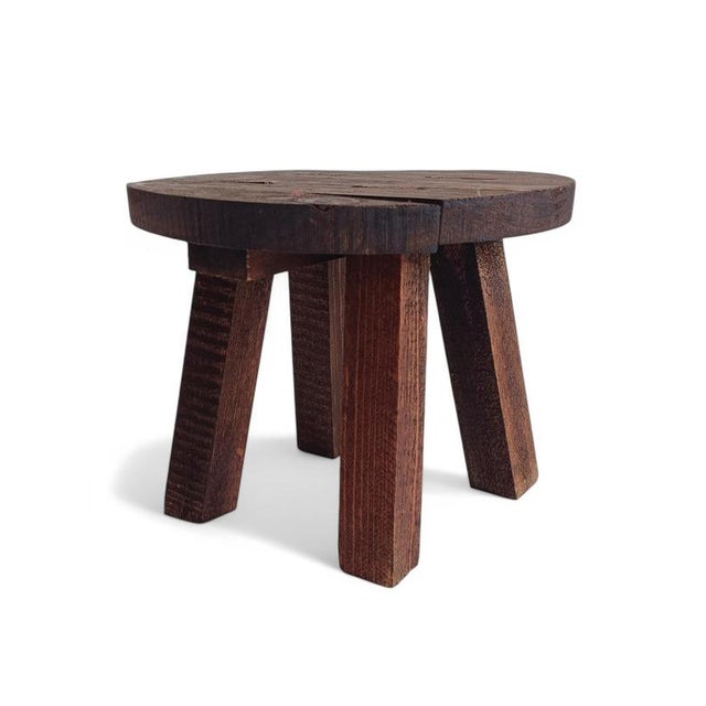 1920s French Wooden Stool For Sale - Image 5 of 16