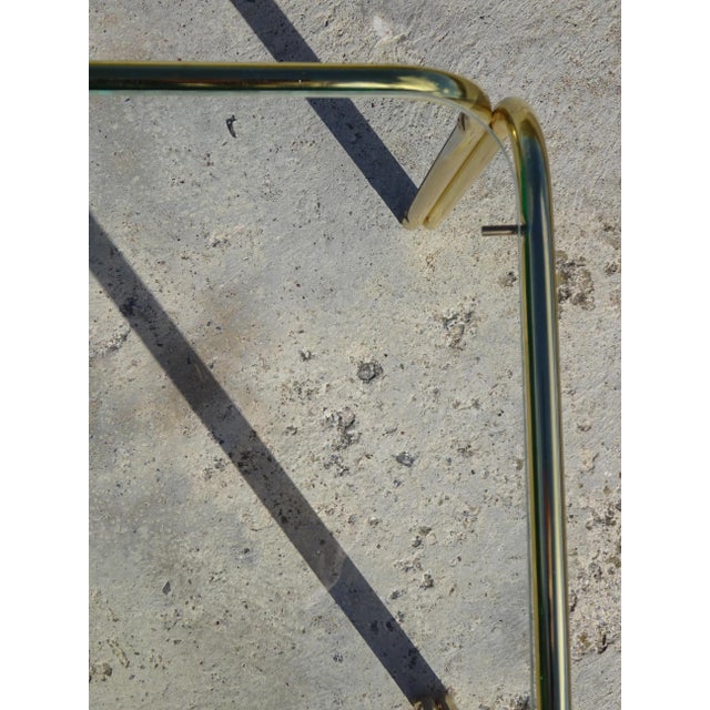 Nesting Tables in Gilt Metal and Tempered Glass, 1990s, Set of 3 For Sale - Image 17 of 18