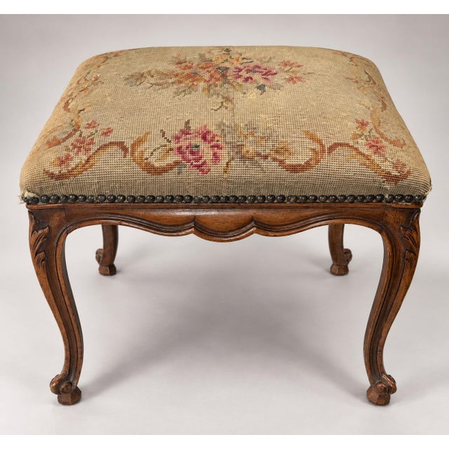 French 19th Century French Louis XV Style Footstool For Sale - Image 3 of 7
