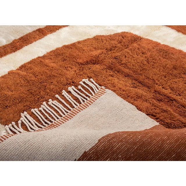 Beige Hand-Knotted Wool Rug by Azele Studio For Sale - Image 8 of 11