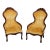 Kimball Furniture Victorian Style Pair of Carved Mahogany Parlor Chairs For Sale