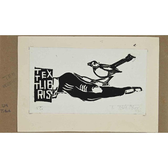 Ex- Libris - Turi Toth Tibor is an Artwork realized in 1974 by Artist Tibor Turi Toth, from Hungary. Woodcut print on...