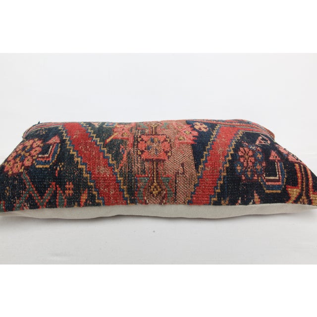 Navy Blue Antique Handwoven Tribal Decorative Pillow Cover -12'' X 24'' For Sale - Image 8 of 8