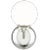 The Galassia one light wall sconce by AERIN in polished nickel perfectly balances a glass globe and curving teardrop...