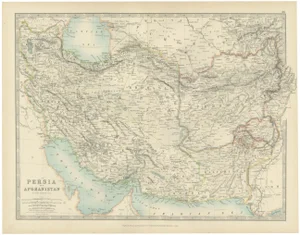 Antique Map of Persia and Afghanistan, 1903