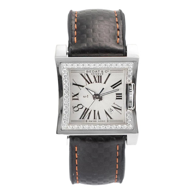 Bedat & Co. Geneve N01 31.50mm 114.030.100 Diamond Bezel Stainless Steel Watch For Sale