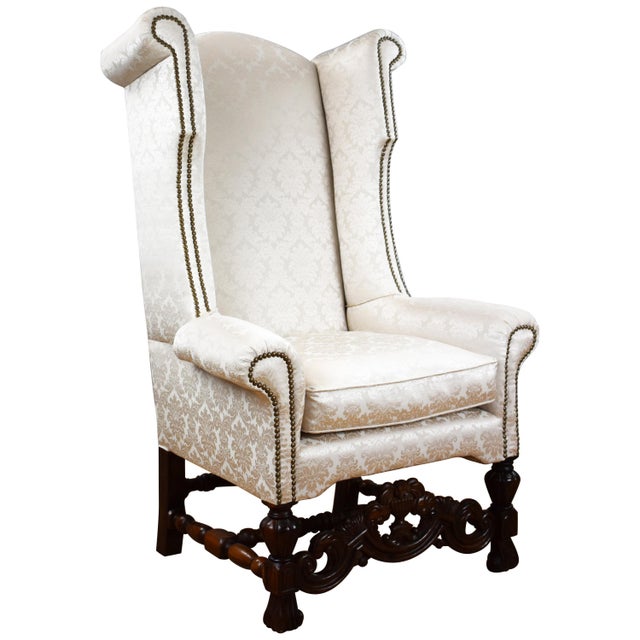19th Century Carolean Style Wing Back Armchair For Sale - Image 12 of 12