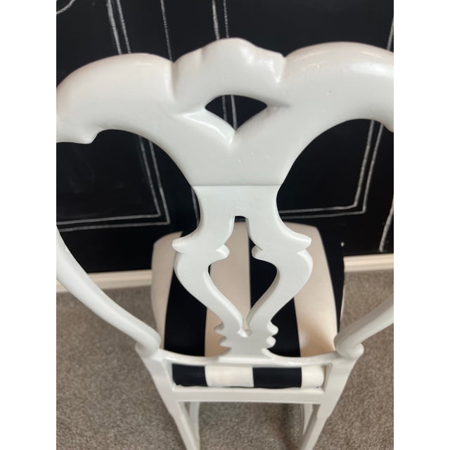 Metal Rare Mid Century Patio Attributed to Arthur Court Rare Lily Aluminum Table and Chairs For Sale - Image 7 of 15