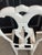 Metal Rare Mid Century Patio Attributed to Arthur Court Rare Lily Aluminum Table and Chairs For Sale - Image 7 of 15