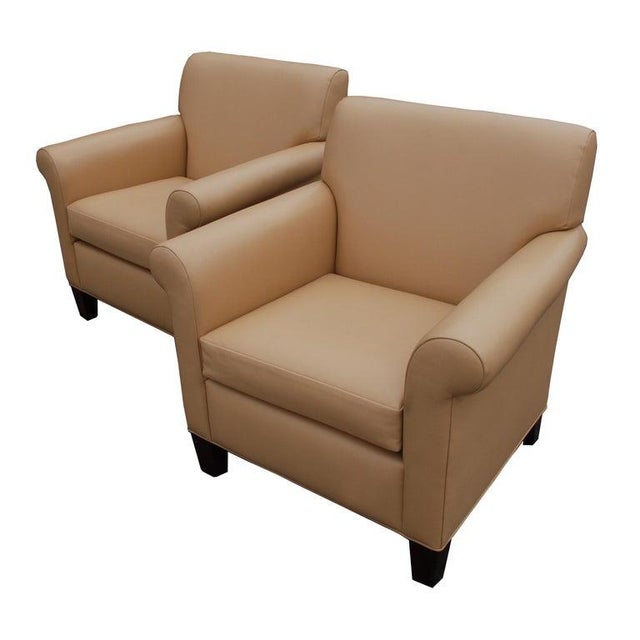 2010s Pair Martin Brattrud Leather Collection Lounge Chairs For Sale - Image 5 of 9