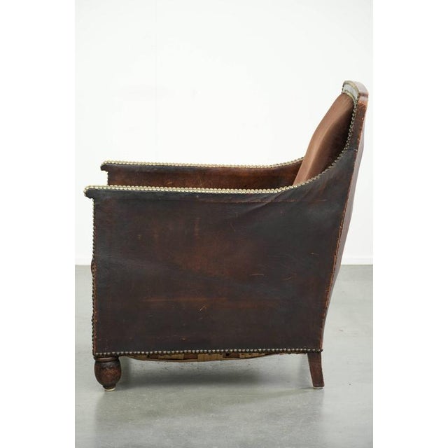 2000 - 2009 Art Deco Armchair in Velour and Decorative Nails For Sale - Image 5 of 15
