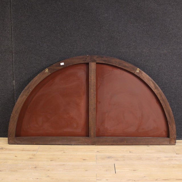 Silver 20th Century Italian Half-Moon Mirror, 1950s For Sale - Image 8 of 11