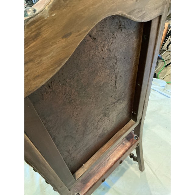 1950s Spanish Revival Tooled Leather Armchair With Barley Twist Legs For Sale - Image 15 of 18