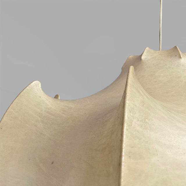 Metal Italian Cocoon Chandelier Viscontea by Achille and Pier Giacomo Castiglioni for Flos, 1960s For Sale - Image 7 of 15
