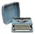 Vintage Brother Webster Xl-747 Portable Typewriter Baby Blue With Metal Case For Sale