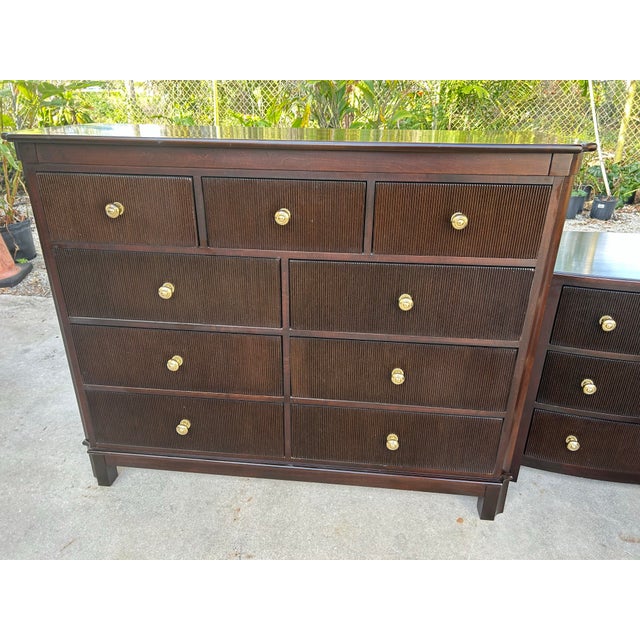 Wood Lexington Three Piece Dresser Set For Sale - Image 7 of 12