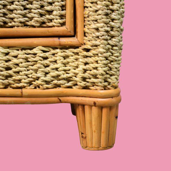 Twisted Rattan and Cane Desk Attributed to Bielecky Brothers in nice as found vintage condition. There are minor scuffs,...